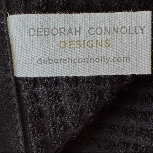 Deborah Connolly 3 Pc Kitchen Hand Towels Set Tan & Black Floral Print NEW - Picture 7 of 9